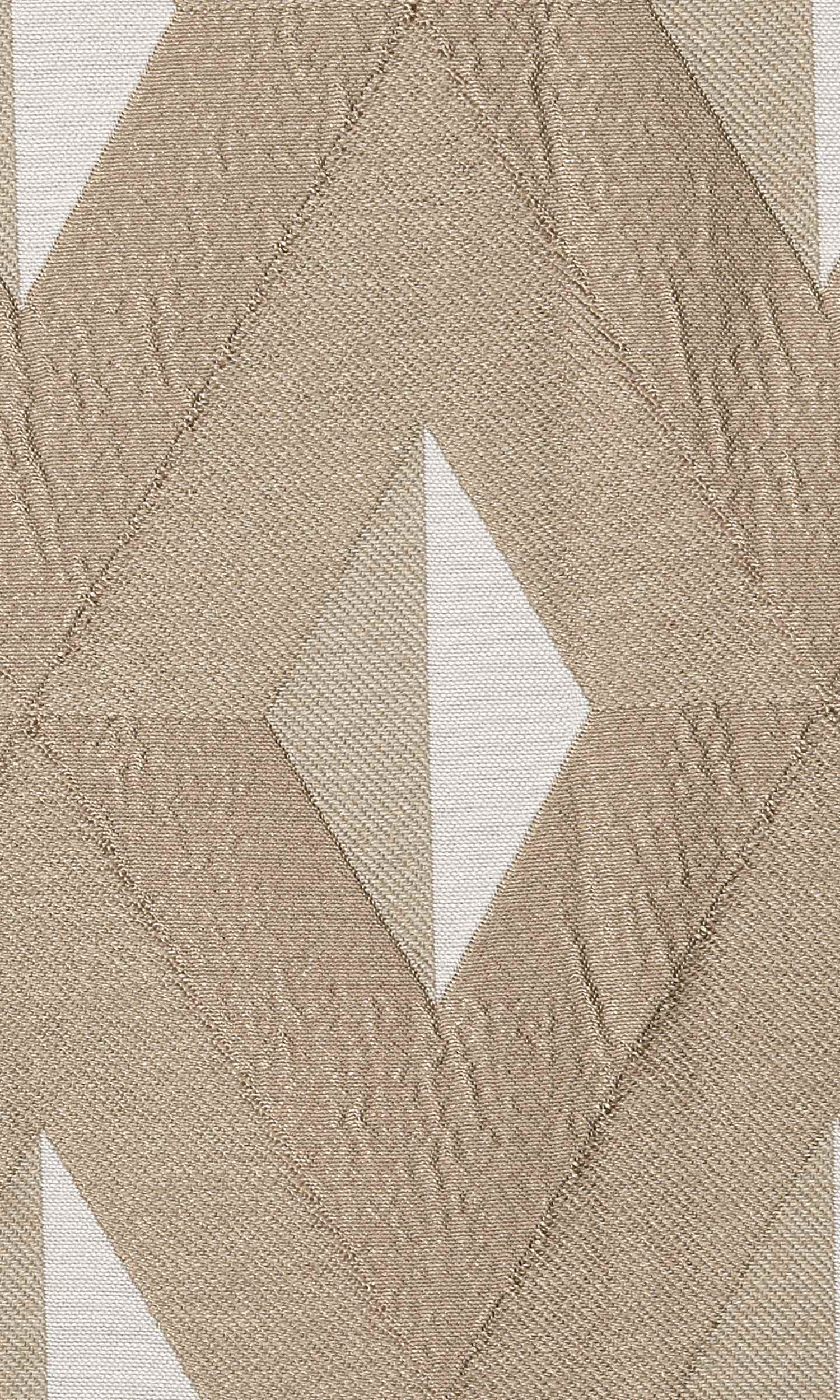 Geometric Home Textile Fabric Material Sample (Brown/ White)
