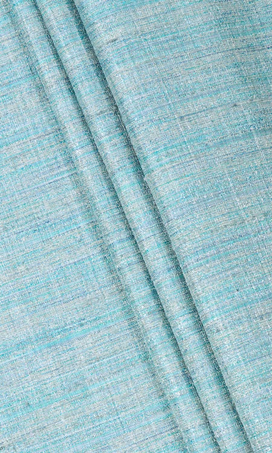 Textured Window Treatments Fabric By the Metre (Turquoise Blue)
