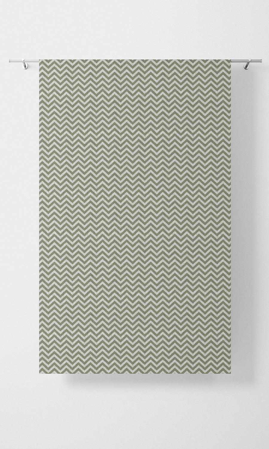 Modern Chevron Print Flat, Plain, Fake, Faux, European Relaxed Roman Blinds (Green/ White)