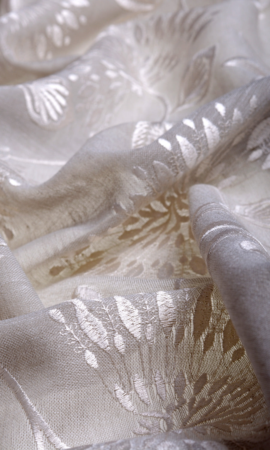 Semi Sheer Any Size Style Roman Blinds (Warm Gray/ White)