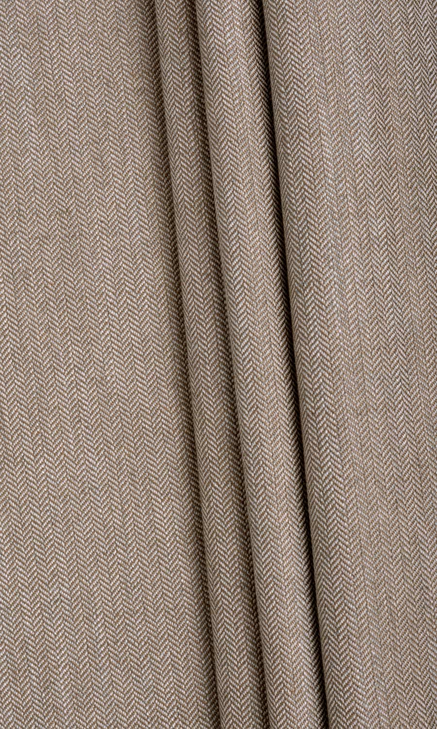 Herringbone Textured Free Fabric Material Sample (Brown)