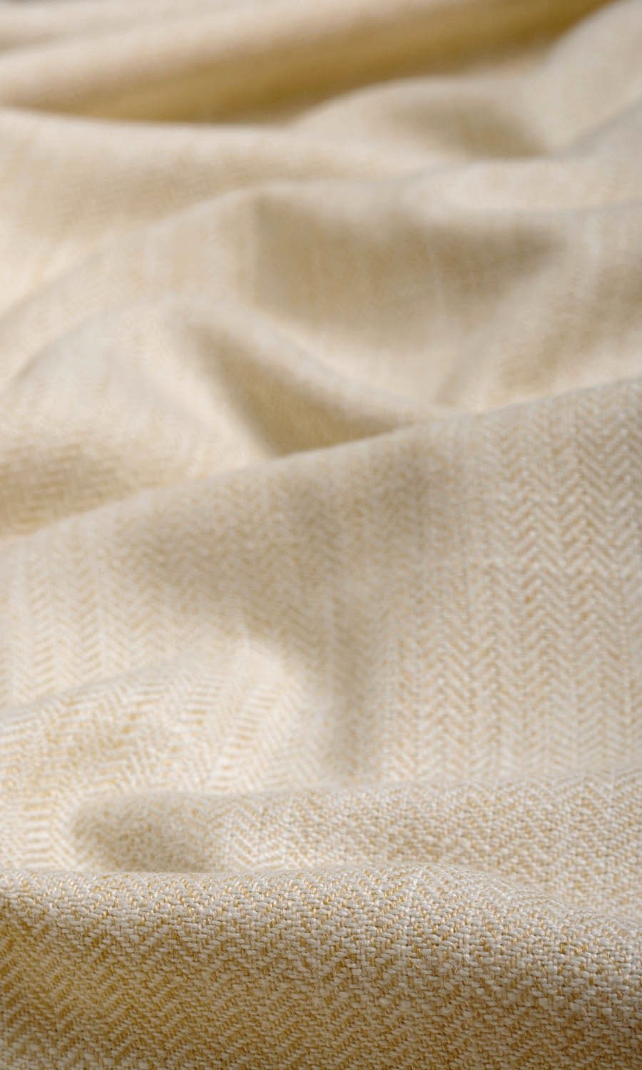Herringbone Textured Fabric Sample for Roman Blinds & Shades (Ivory Beige)