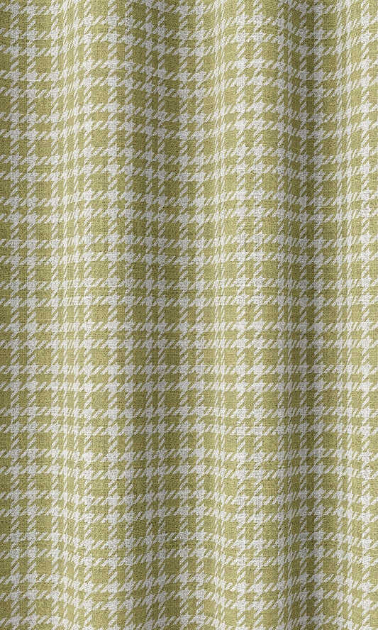 Checkered Home Décor Fabric Sample (Chartreuse Green/ White)