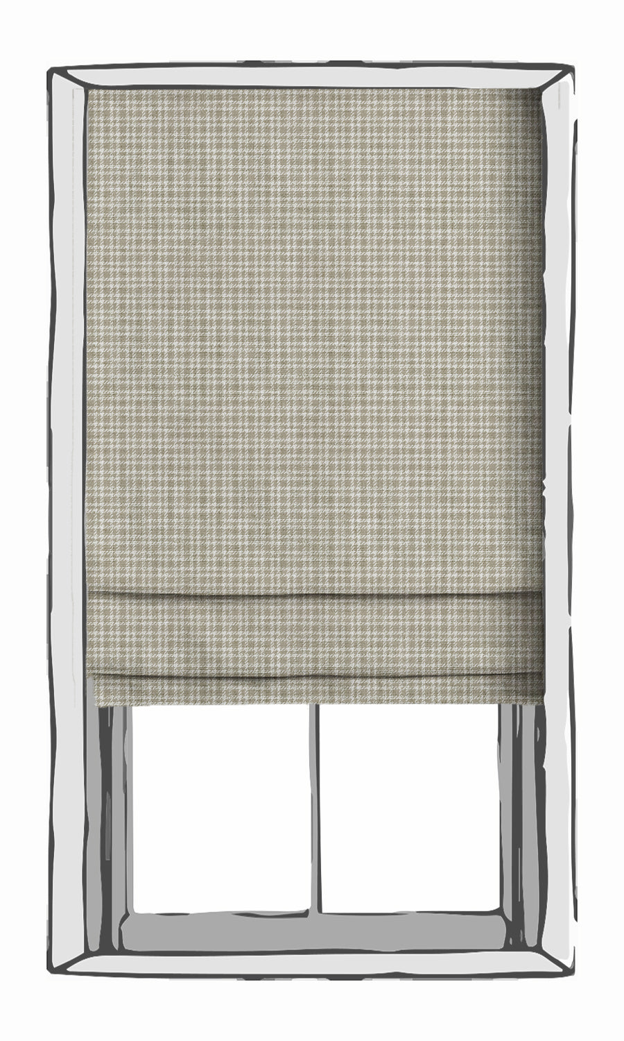 Striped Fabric Material By the Metre (Sand Beige/ White)