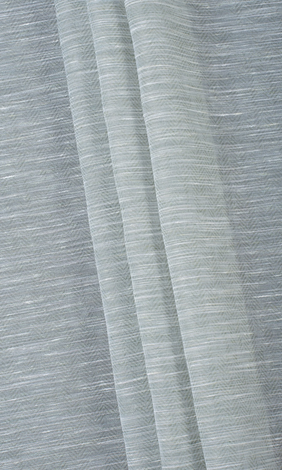 Textured Sheer Home Textile Fabric Material By the Metre (Grey-Green)