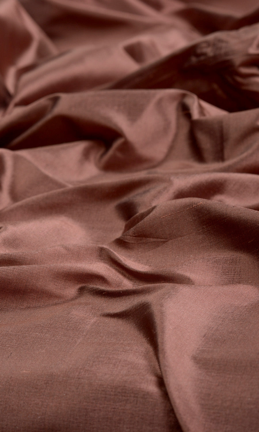 Shantung Silk Home Textile Fabric Material By the Metre (Cognac Red/ Brown)