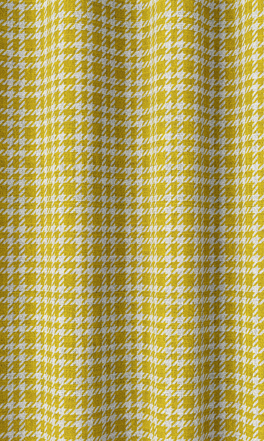 Check Patterned Home Décor Fabric By the Metre (Yellow)