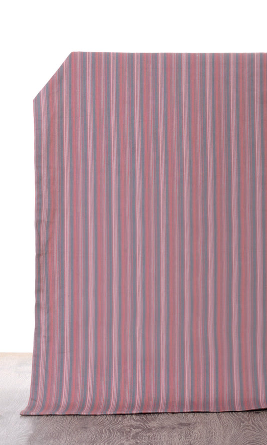 Cotton Home Décor Fabric By the Metre (Pink/ Grey)