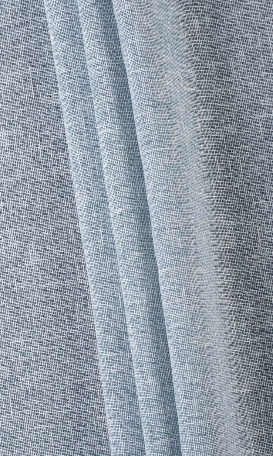 Textured Sheer Flat, Plain, Fake, Faux, European Relaxed Roman Blinds (Blue)