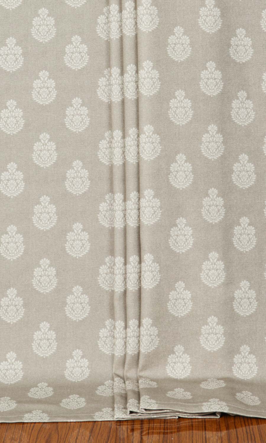 Floral Cotton Home Textile Fabric Material By the Metre (Pale Beige)