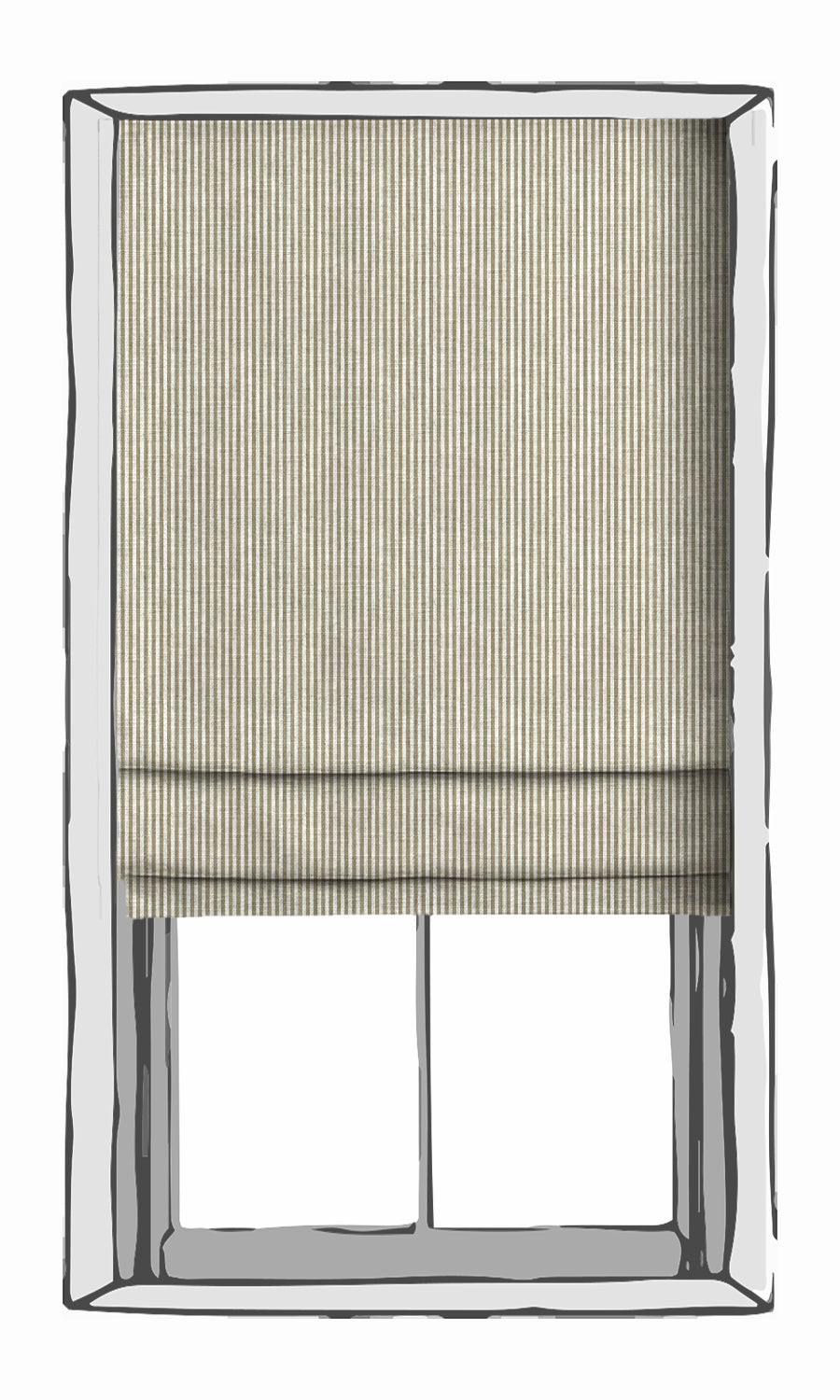 Modern Geometric Patterned Shades (Green-Beige) for Living, Bedroom, Kitchen, Bathroom
