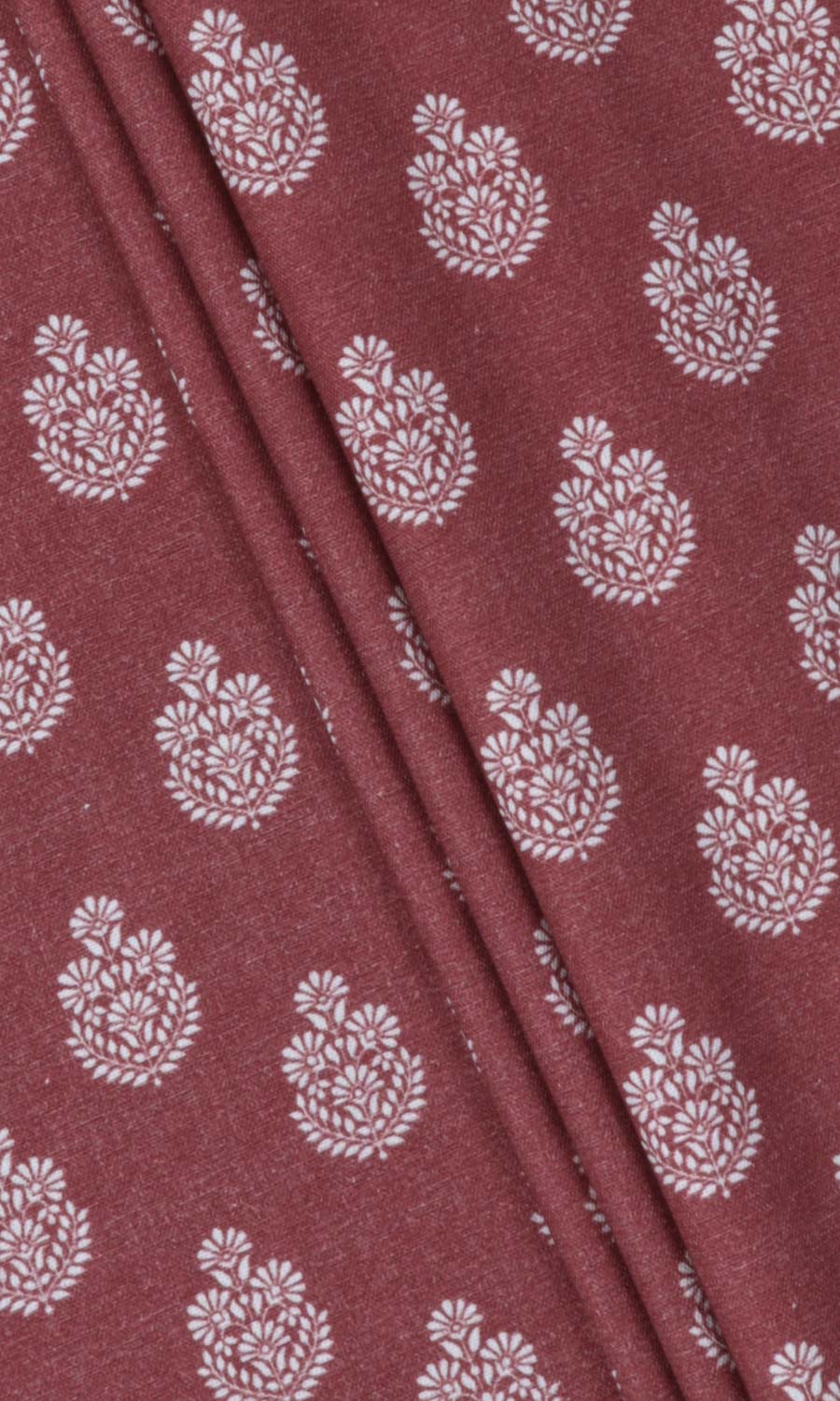 Floral Cotton Made-to-Measure Roman Blinds (Maroon Red)