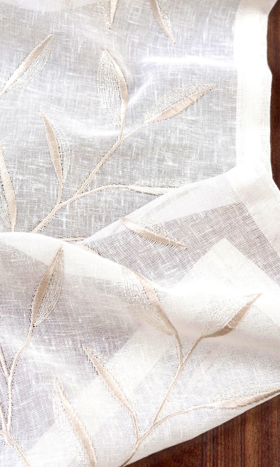 Sheer Floral Blinds (White/ Beige) for Living, Bedroom, Kitchen, Bathroom