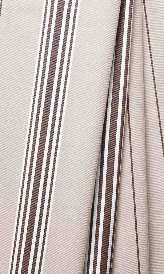 Cotton Roman Blinds (Brown/ Beige)