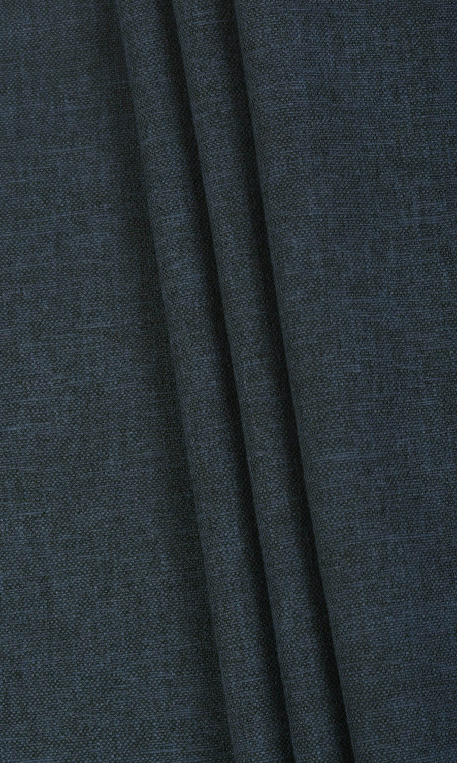 Linen-Blend Fabric Sample for Roman Blinds & Shades (Deep Teal Blue)