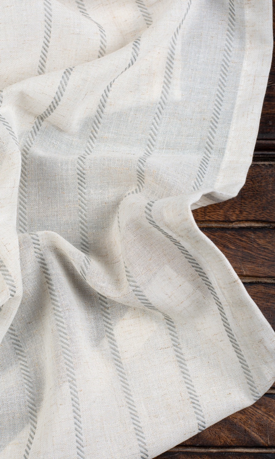 Striped Sheer Any Size Style Roman Blinds (Warm White/ Gray)