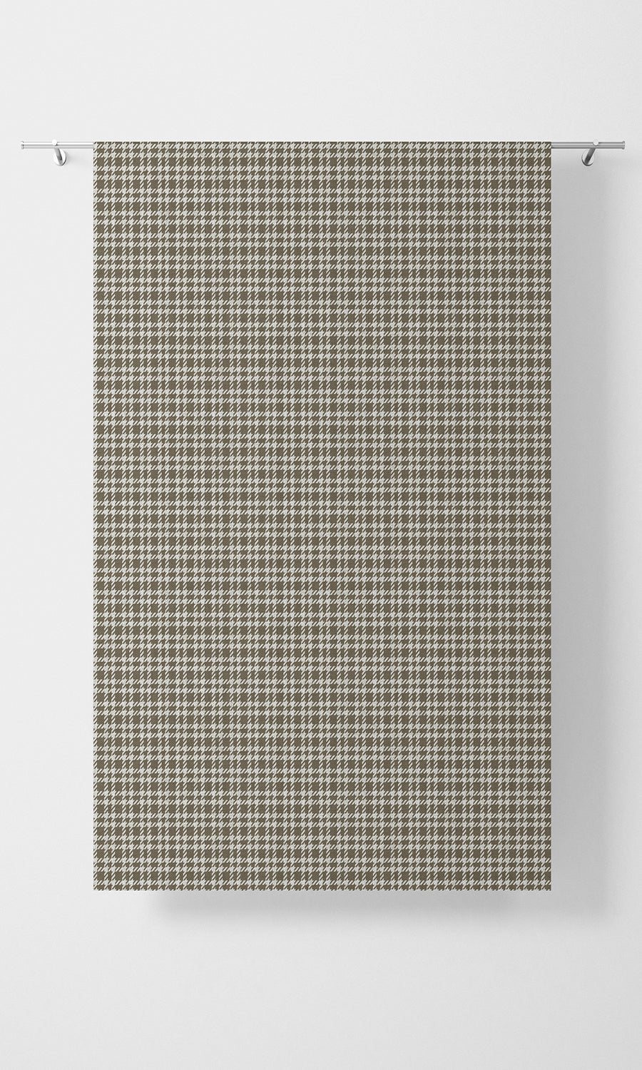 Checkered Home Textile Fabric Material Sample (Cedar Brown/ White)