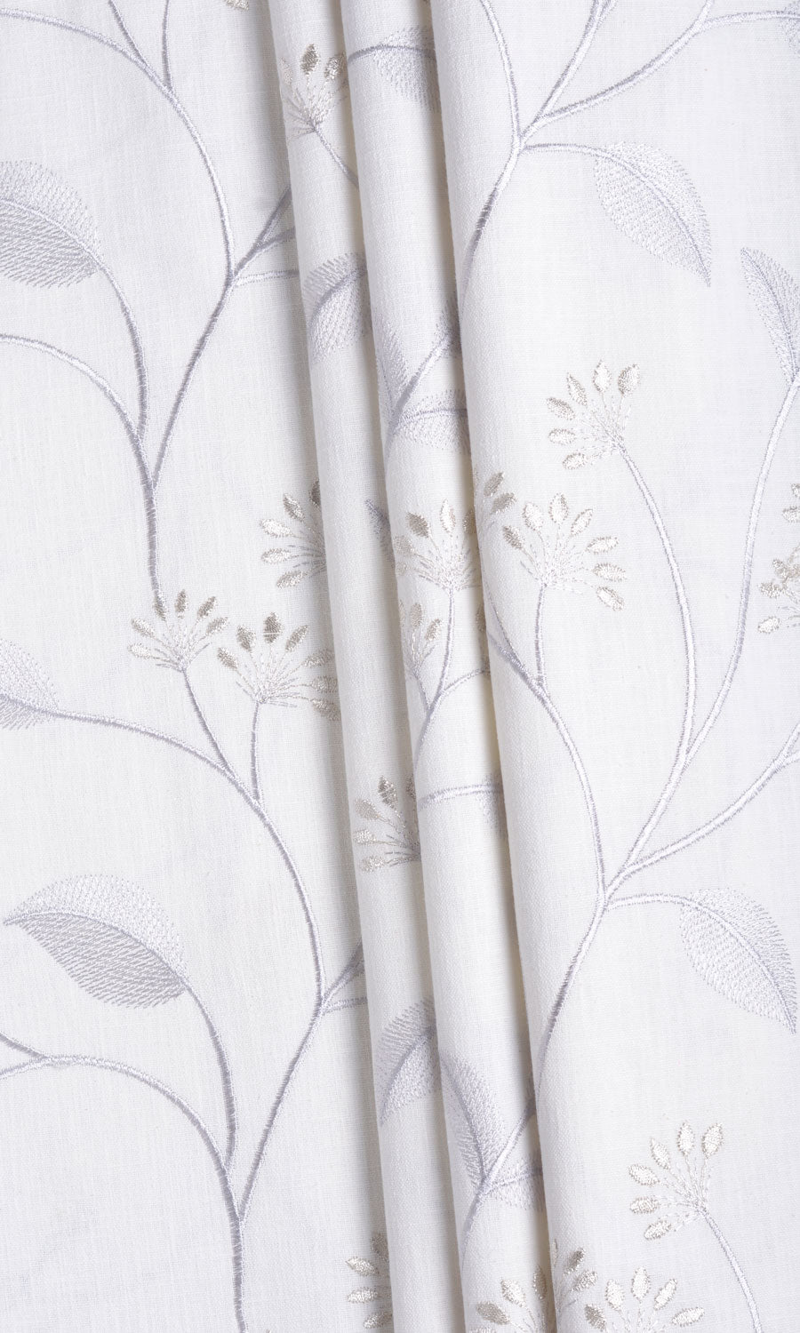 Floral Embroidery Made-to-Measure Roman Blinds (White/ Cream)