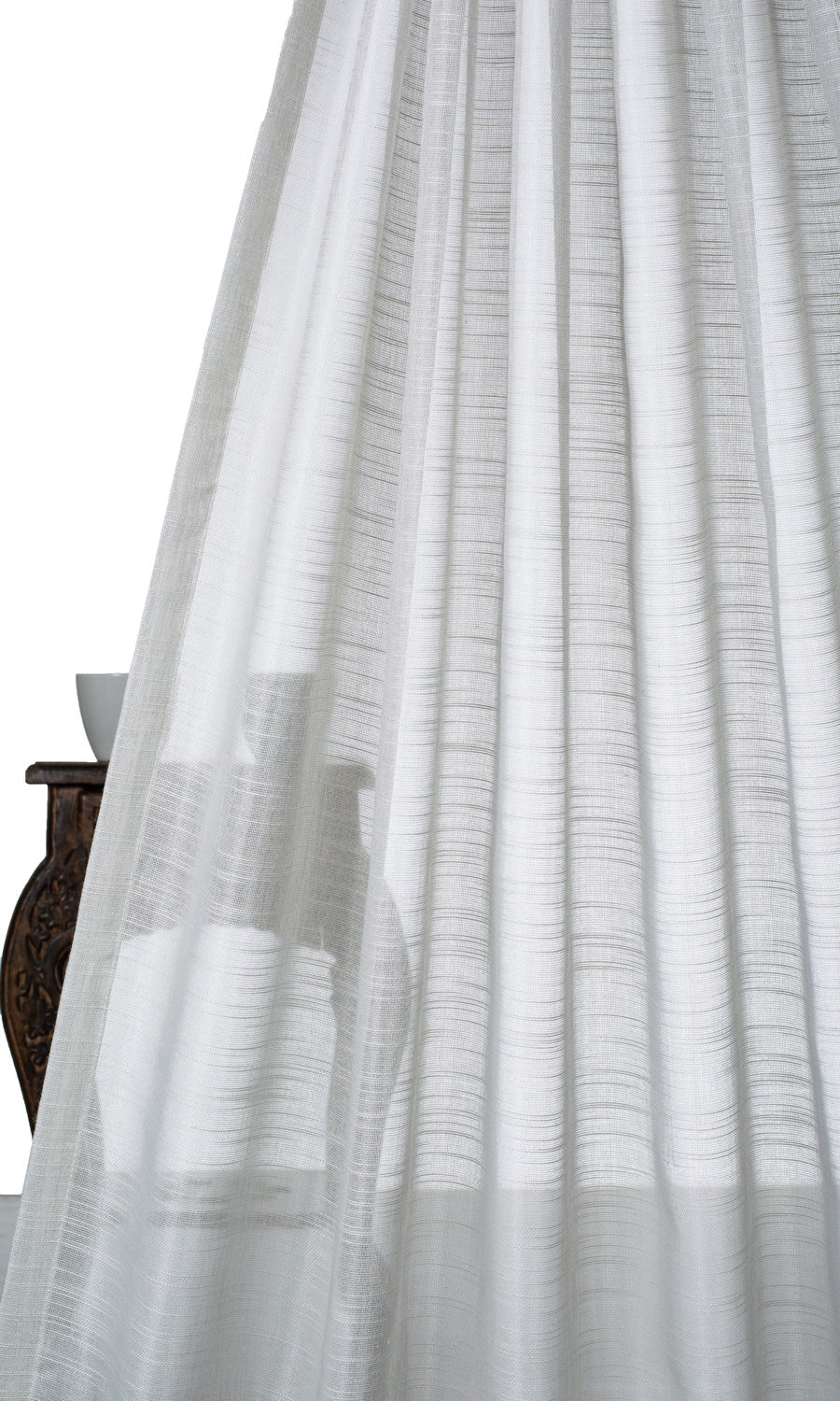 Plain Sheer Flat, Plain, Fake, Faux, European Relaxed Roman Blinds (Light Gray)