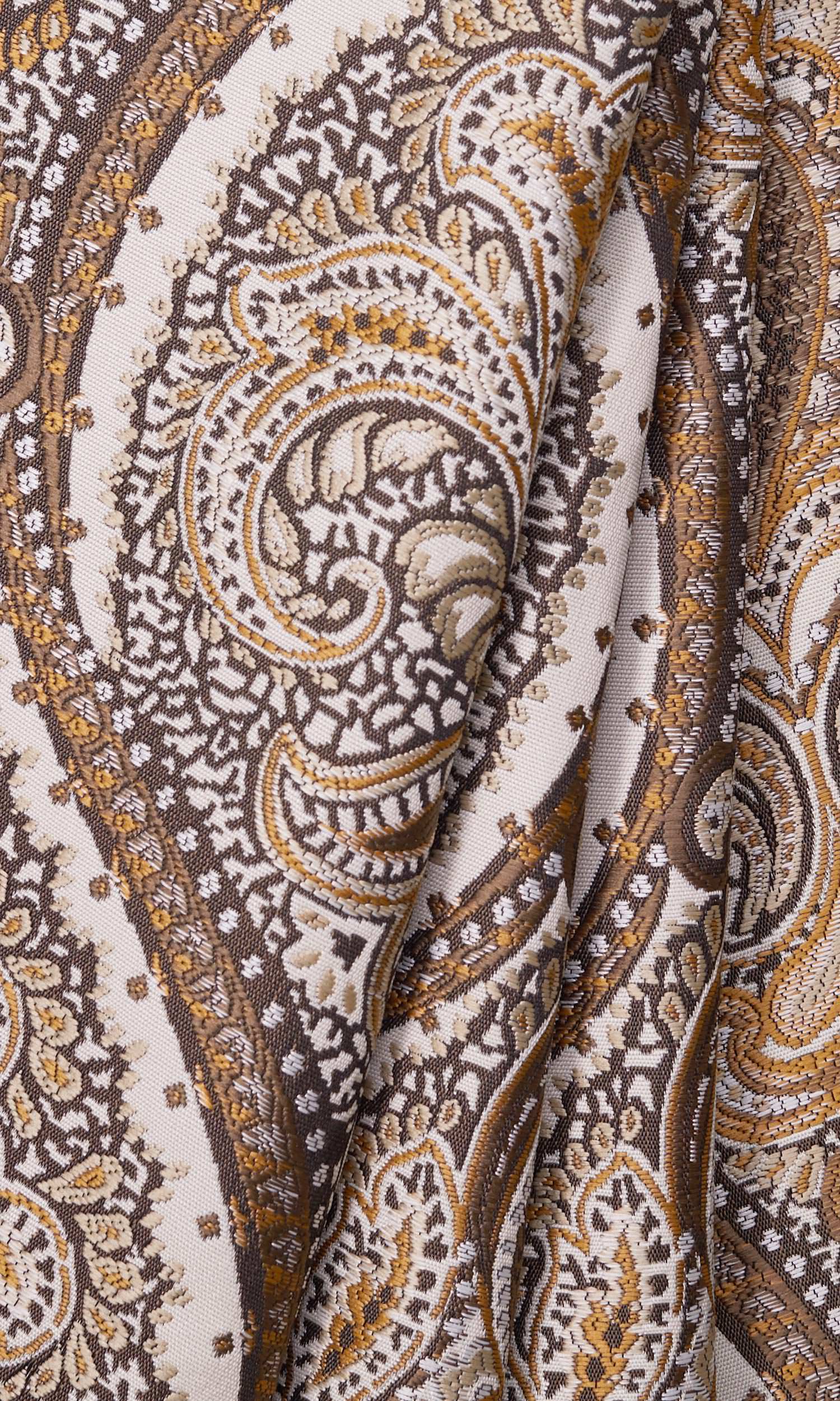 Damask Roman Shades (Brown/ Yellow/ Umber) for Living, Bedroom, Kitchen, Bathroom