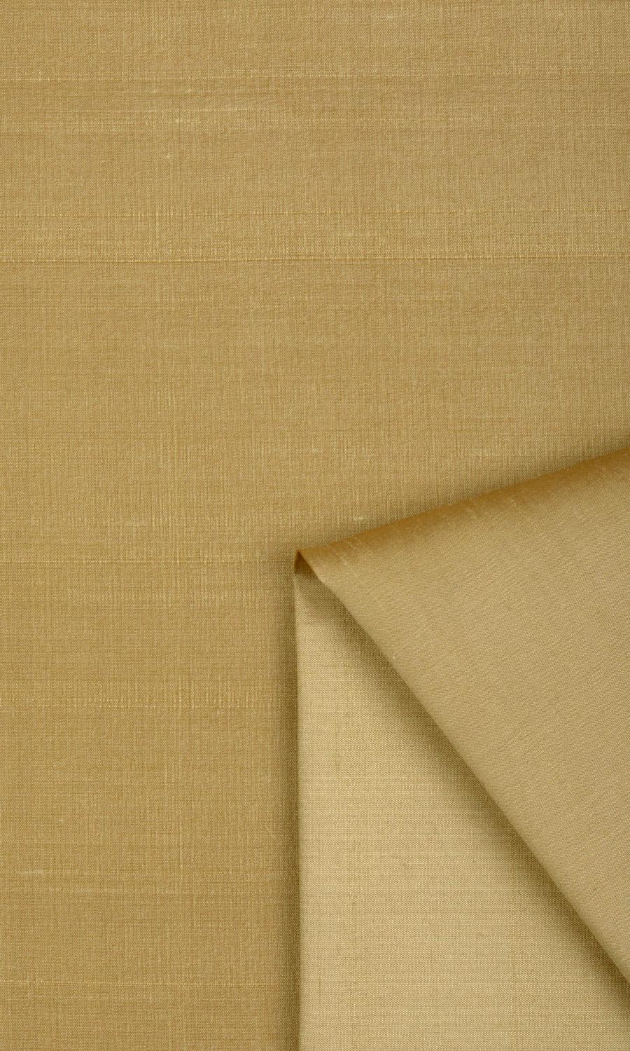 Shantung Silk Fabric By the Metre for Roman Blinds & Shades (Biscotti Yellow)