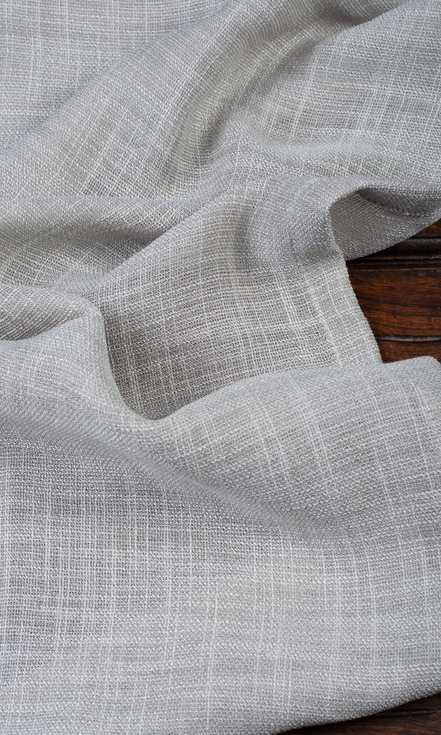 Textured Sheer Window Treatments Fabric By the Metre (Smoke Gray)