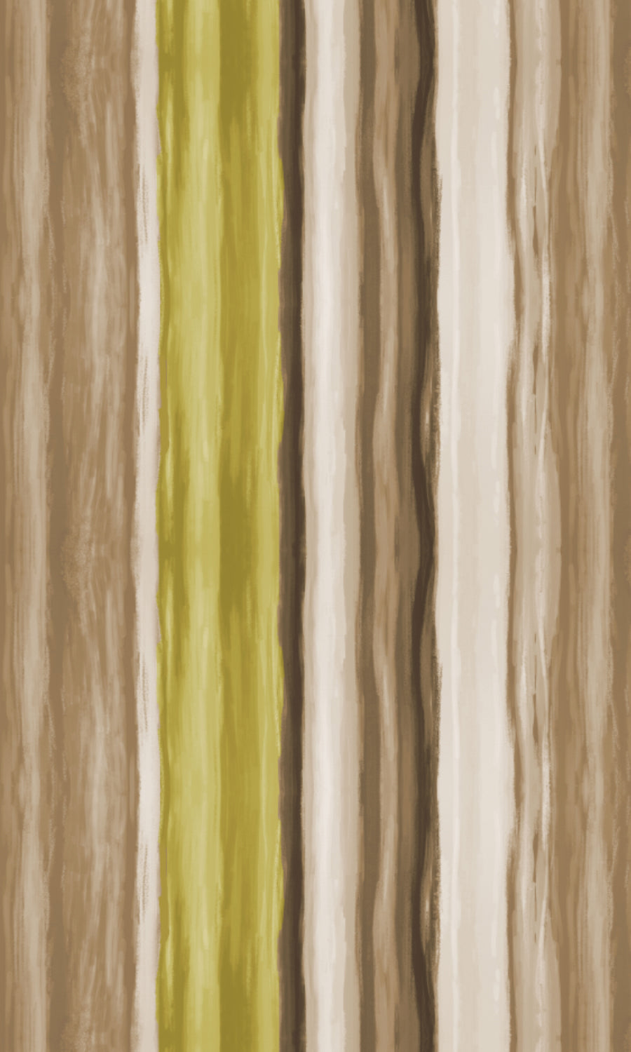 Striped Dimout Home Textile Fabric Material By the Metre (Yellow/ Brown/ Green)