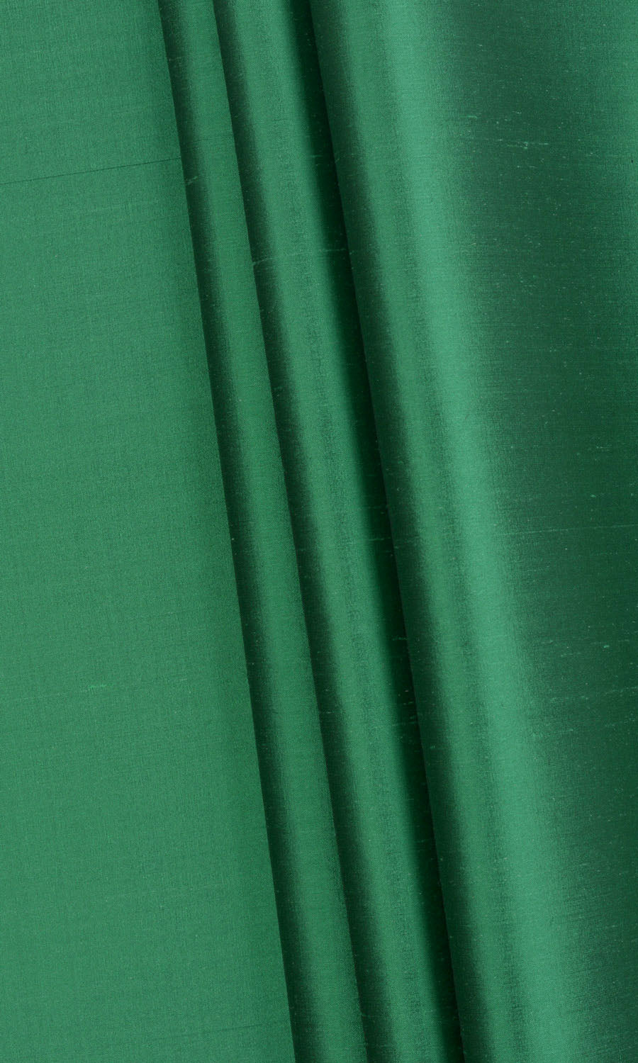 Shantung Silk Fabric By the Metre for Roman Blinds & Shades (Emerald Green)