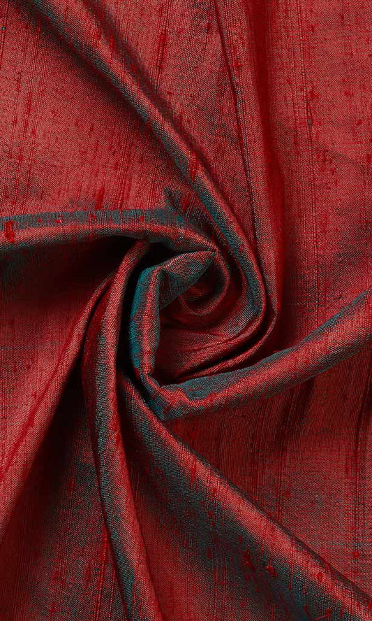 Pure Silk Roman Shades (Red)