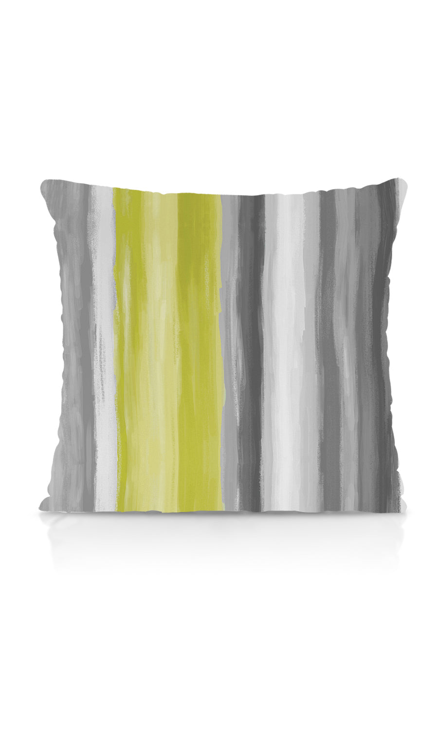 Dimout Striped Fabric Material By the Metre (Pear Green/ Grey)