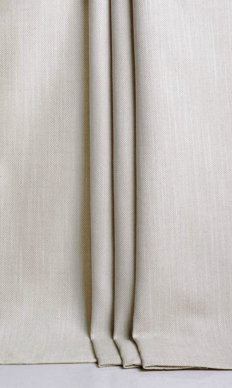 Herringbone Textured Flat, Plain, Fake, Faux, European Relaxed Roman Blinds (Soft Gray)