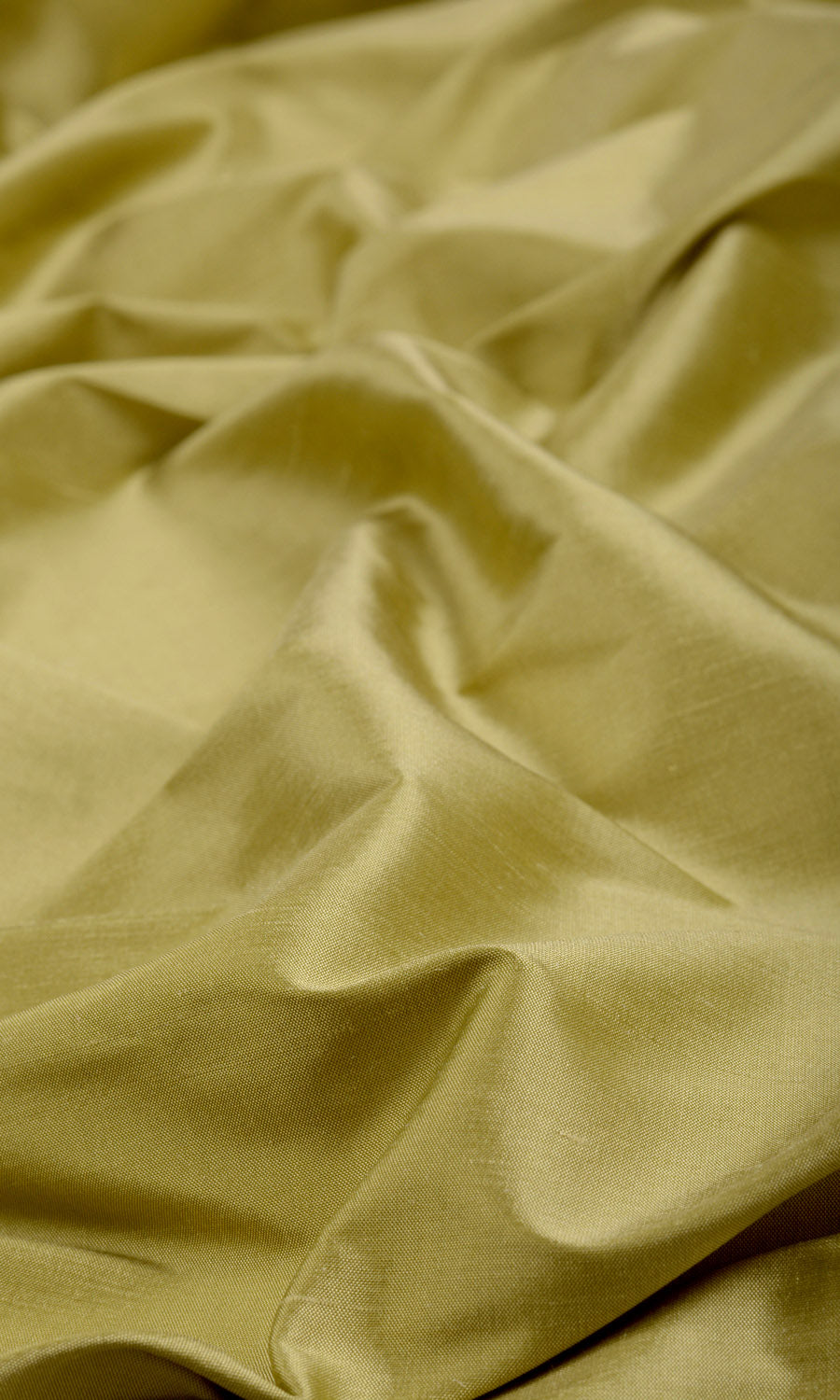 Shantung Silk Fabric Blinds (Warm Green) Extra Long Short Wide