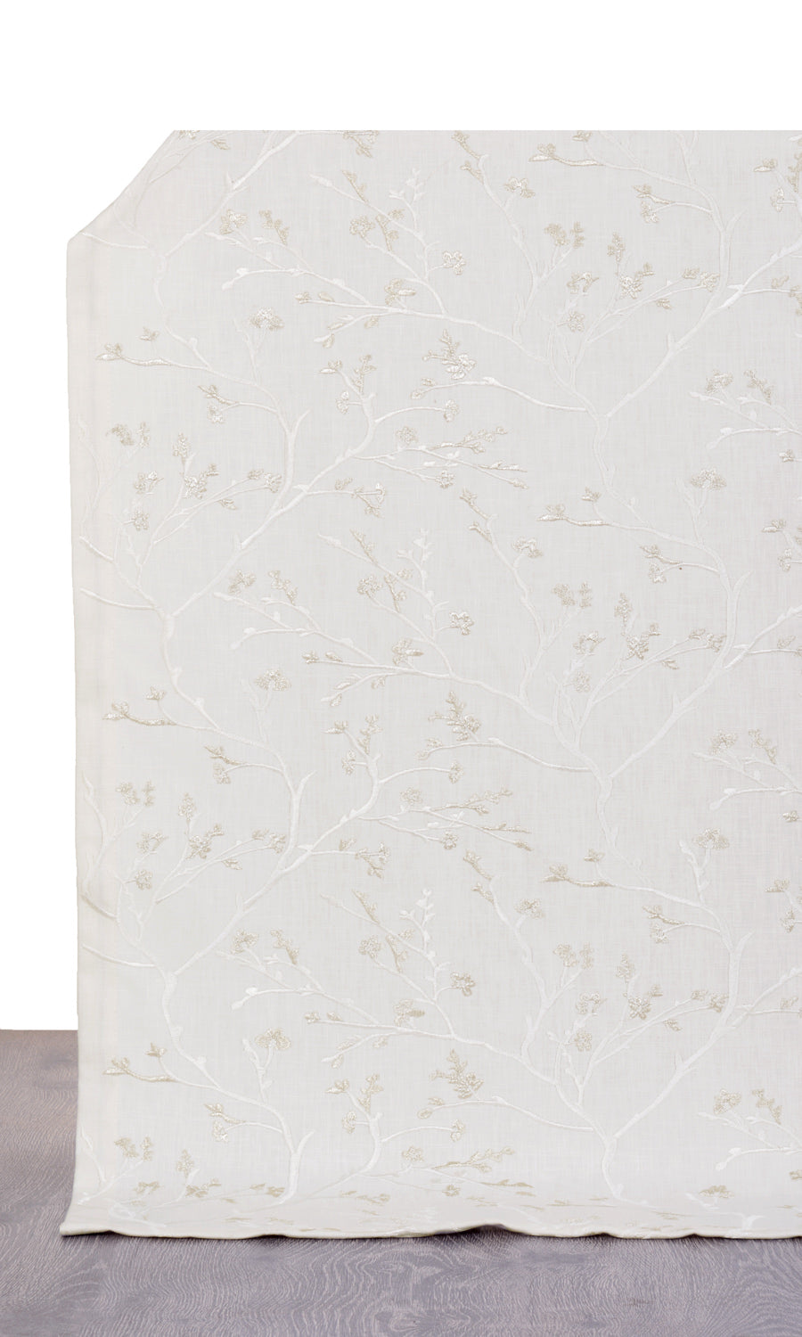 Floral Vine Patterned Any Size Style Roman Blinds (Pure White/ Gray)
