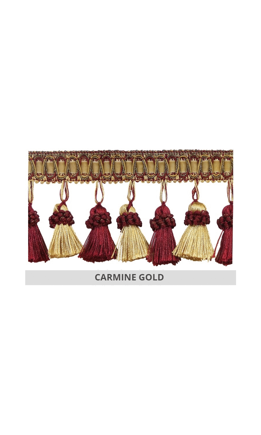 Tassels and trims for roman blinds