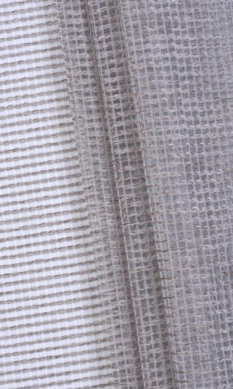 Check Weave Sheer Made-to-Measure Roman Blinds (Grey)