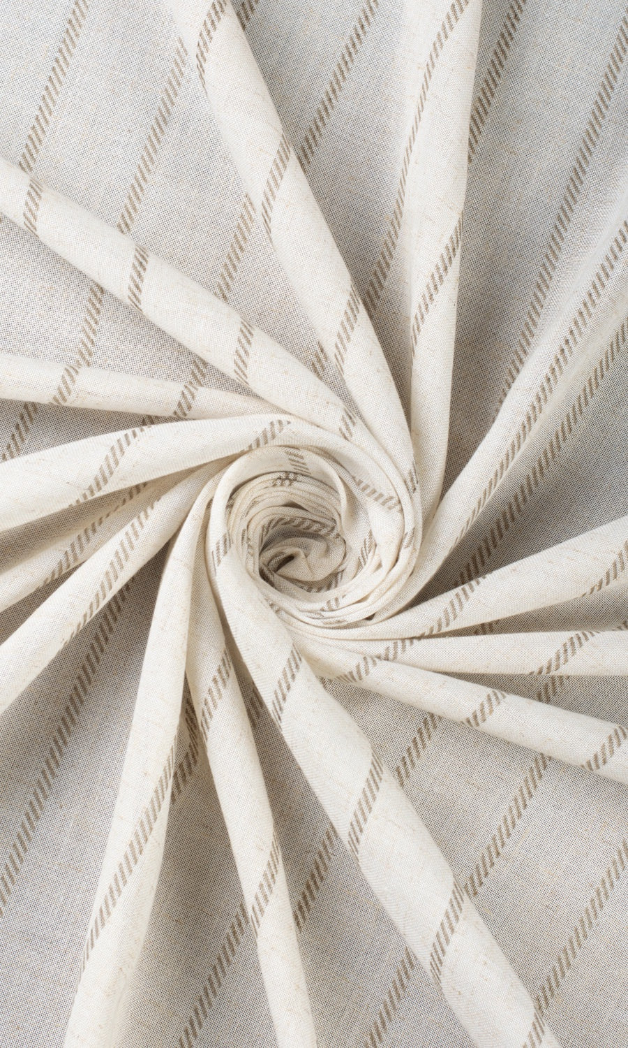 Striped Sheer Made-to-Measure Roman Blinds (Cream/ Brown)