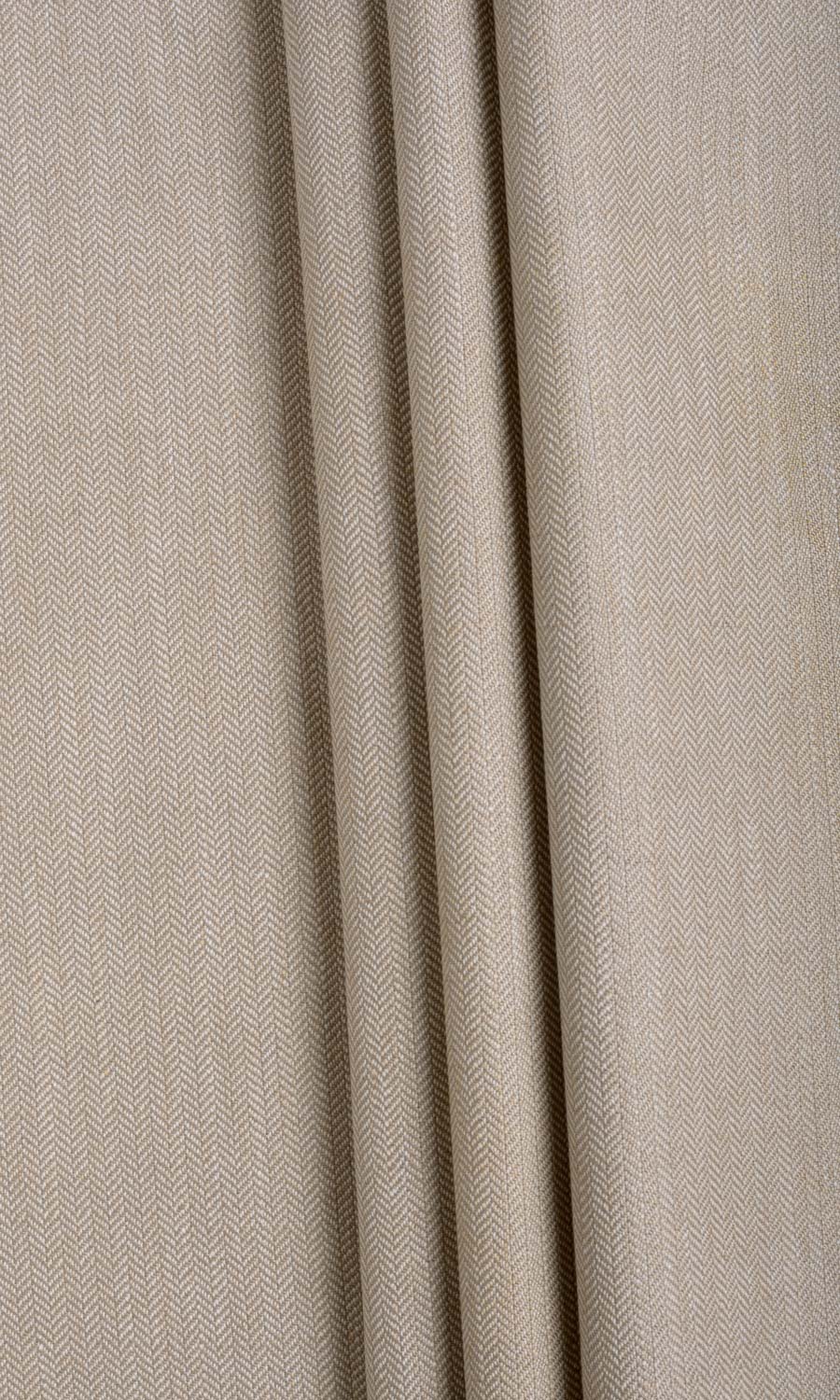 Herringbone Textured Home Textile Fabric Material Sample (Pale Brown)