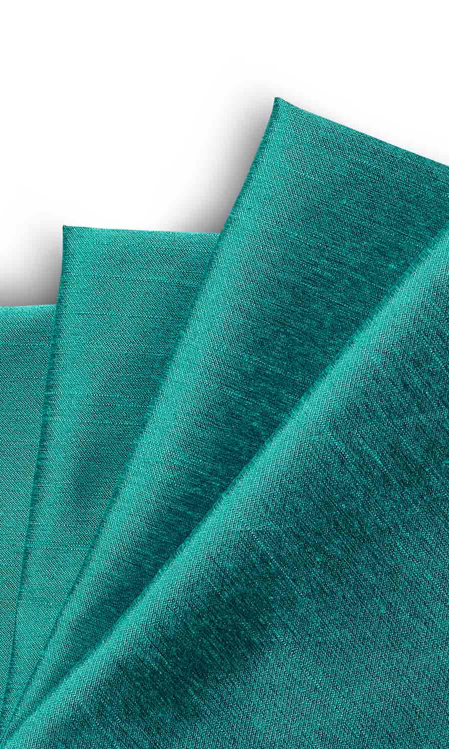 Faux Silk Home Textile Fabric Material Sample (Turquoise Blue)