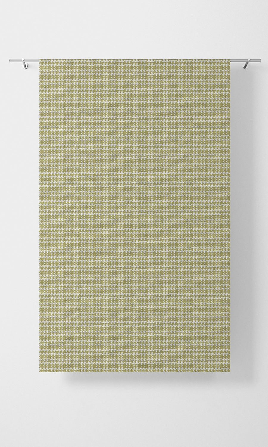 Check Print Home Textile Fabric Material By the Metre (Chartreuse Green/ White)