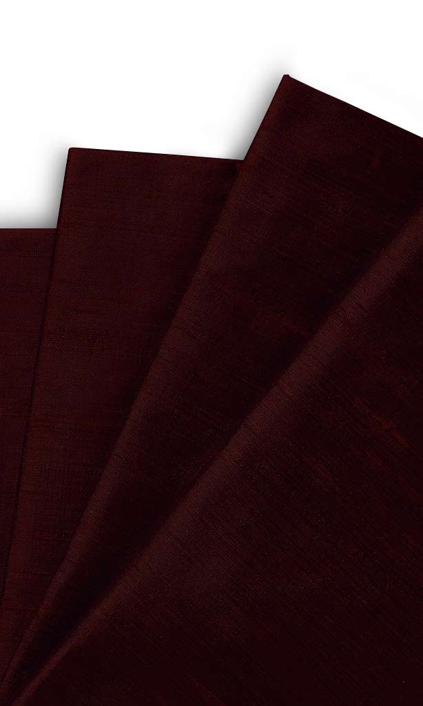 Pure Silk Window Treatments Fabric Sample (Burgundy Red)