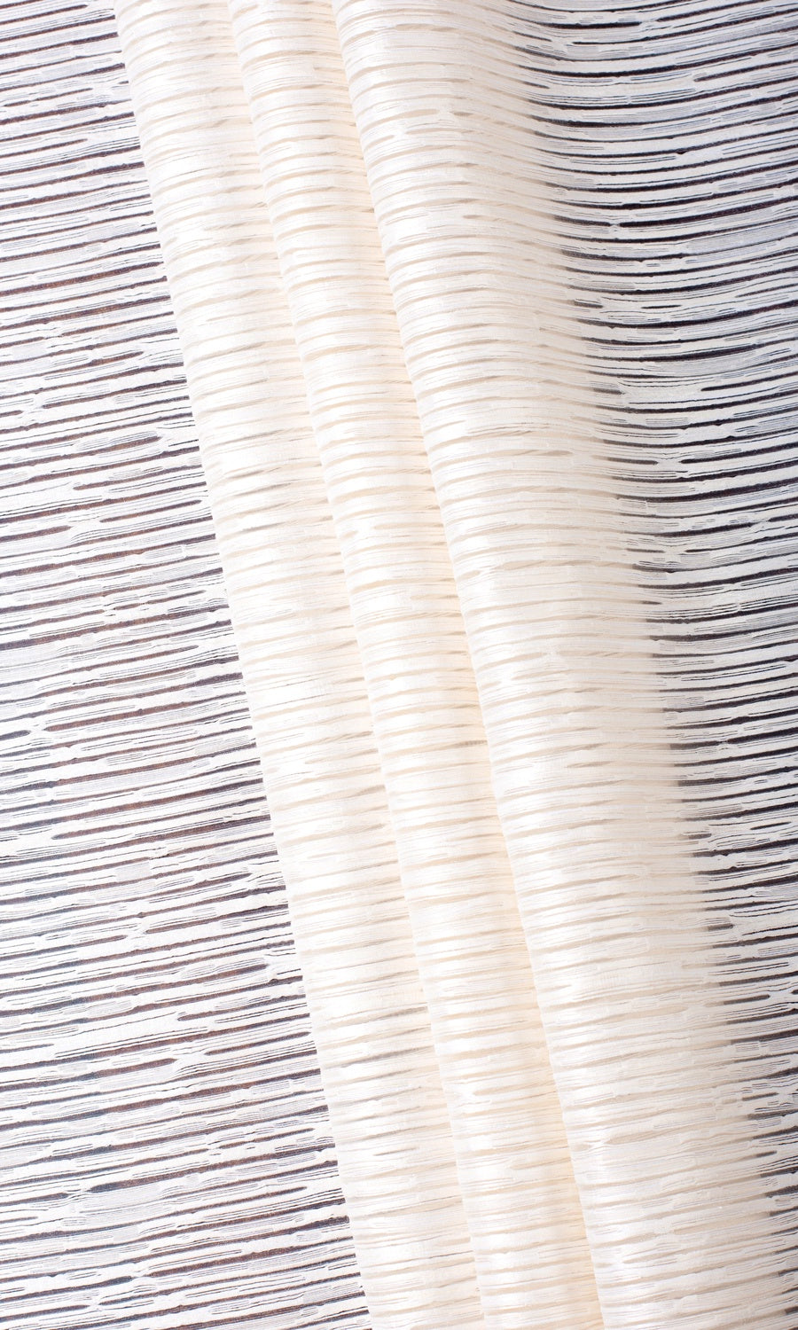 Striped Sheer Shades (Ivory/ Beige) Extra Long Short Wide