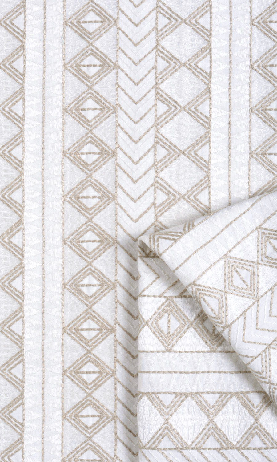 Ikat Textured Roman Blinds & Window Shades (white/ Beige)