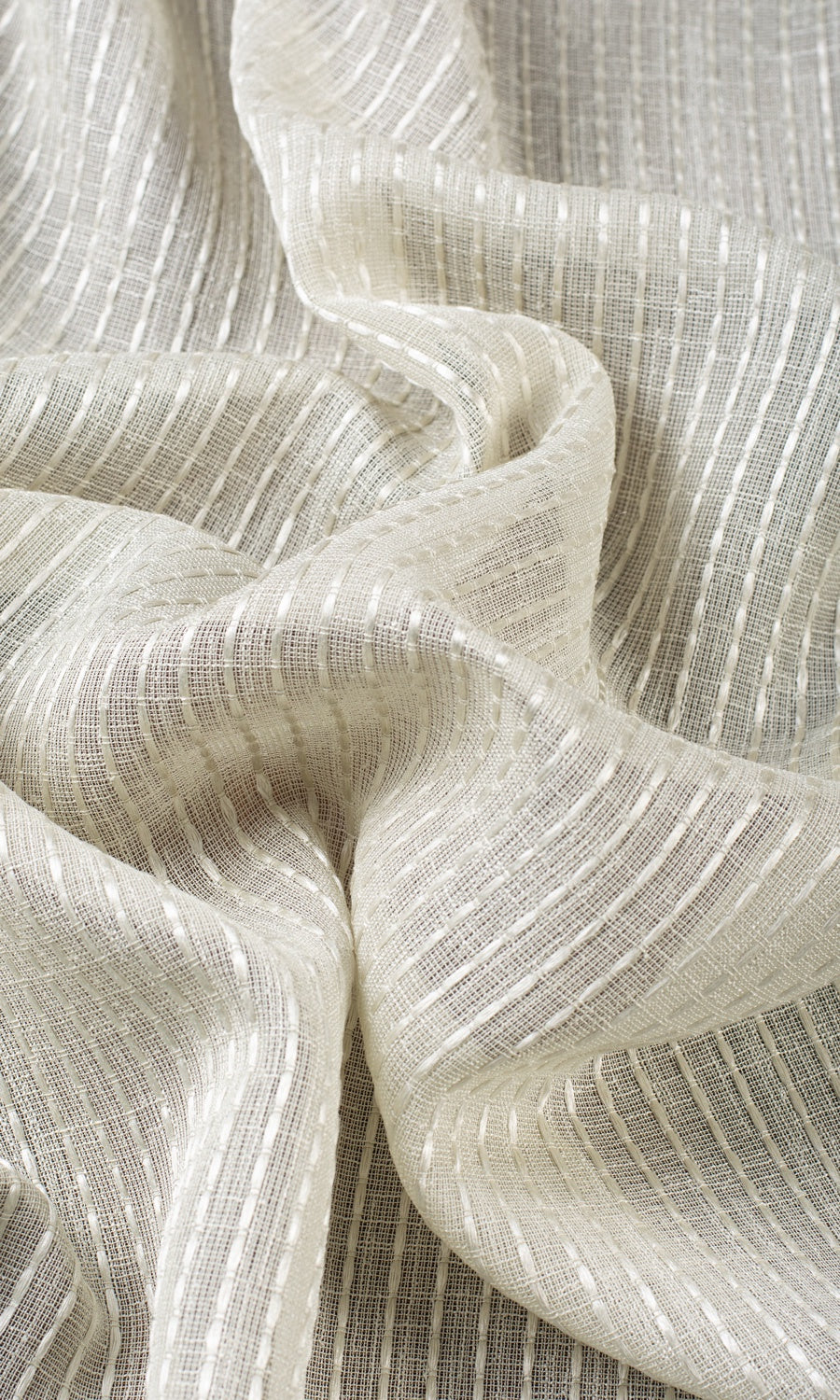 Striped Embroidery Sheer Roman Blinds & Window Shades (Gray)