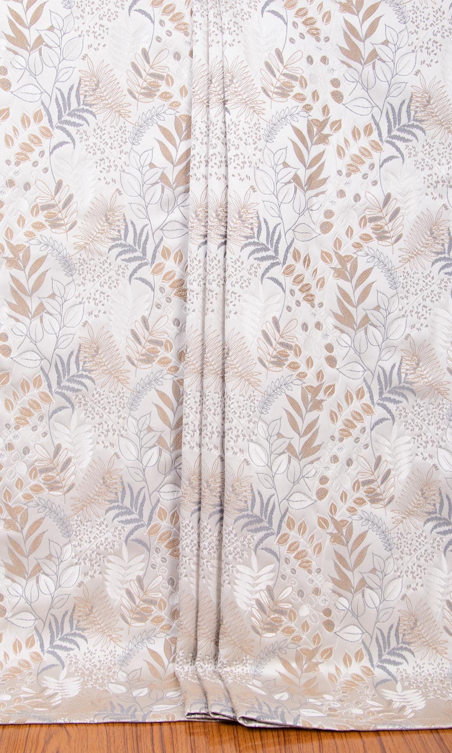Botanical Fabric Blinds (Gray) for Living, Bedroom, Kitchen, Bathroom
