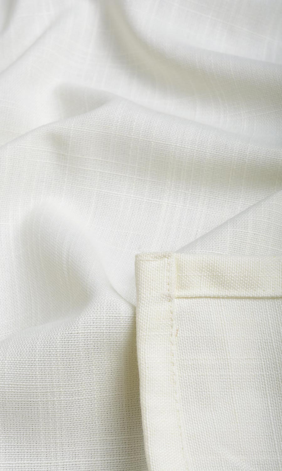 Plain Linen Texture Any Size Style Roman Blinds (White)