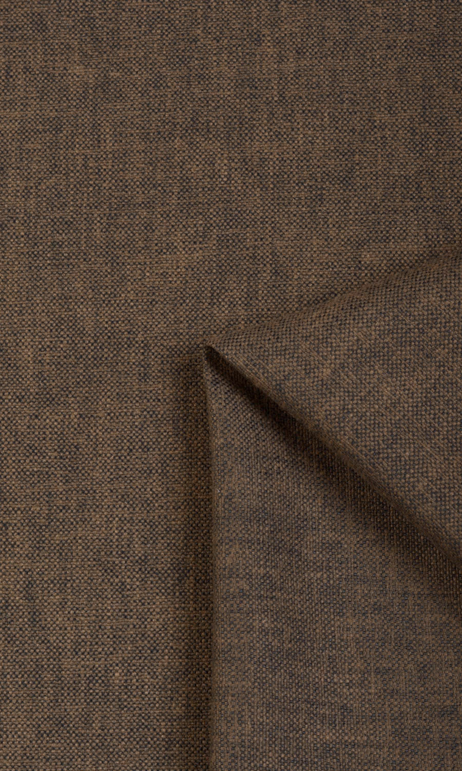 Poly-Linen Home Textile Fabric Material Sample (Umber Brown/ Cedar Brown)