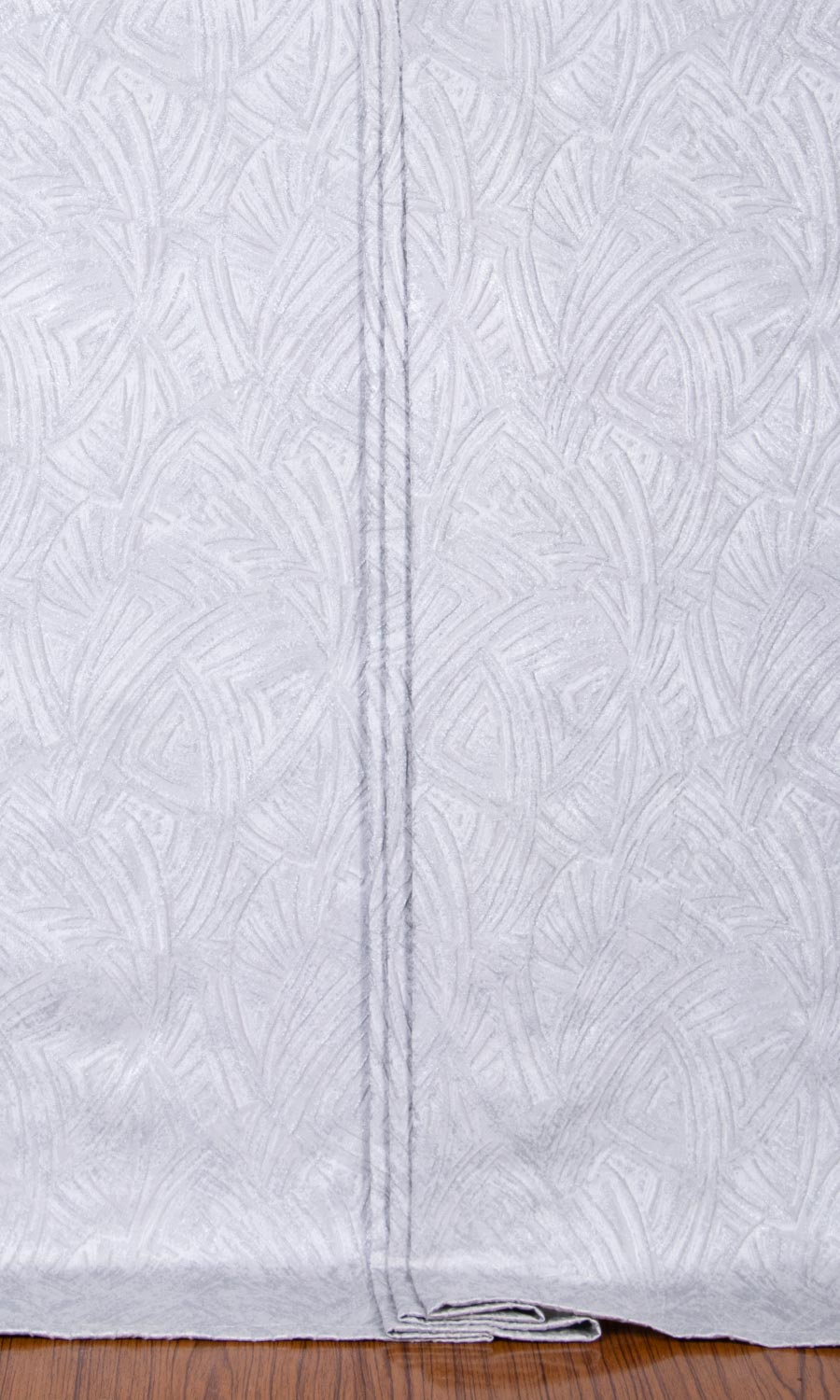 Self-Patterned Poly-Cotton Flat, Plain, Fake, Faux, European Relaxed Roman Blinds (White)