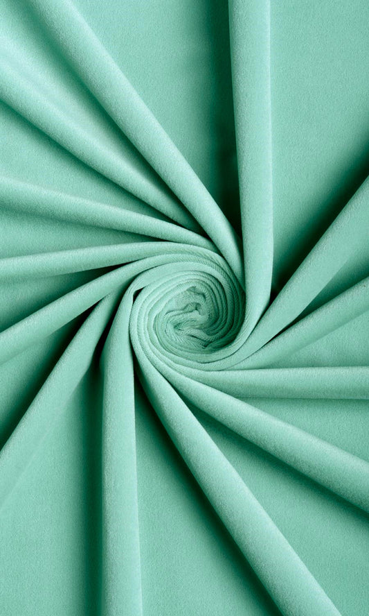 Velvet Roman Shades (Seafoam Green)