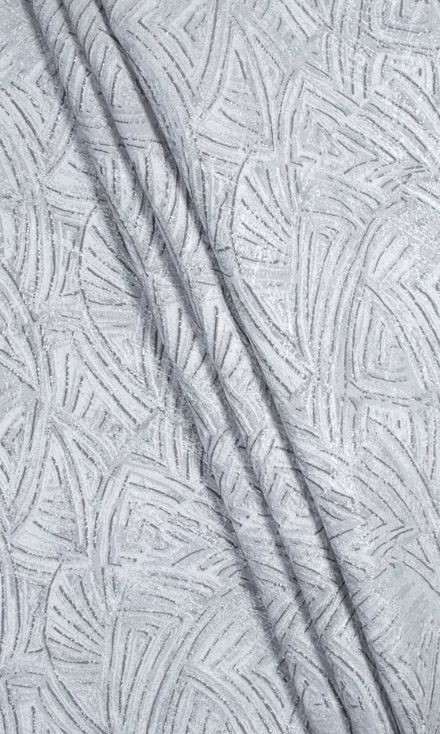Self-Patterned Poly-Cotton Fabric By the Metre for Roman Blinds & Shades (Steel Grey)