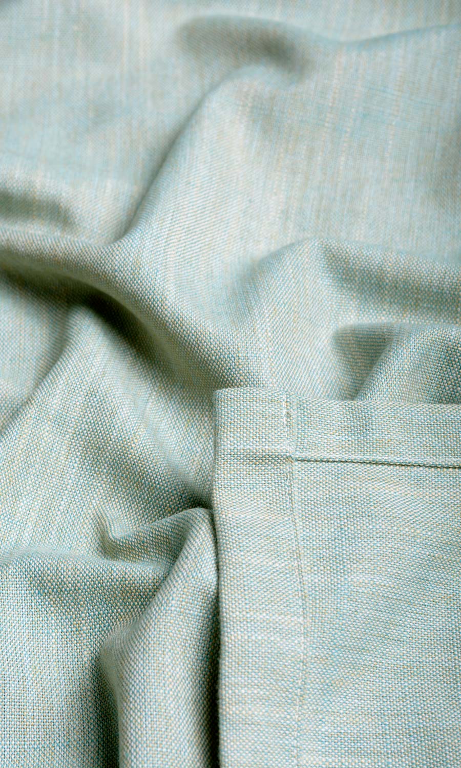 Plain Linen Texture Any Size Style Roman Blinds (Pale Blue/ Green)